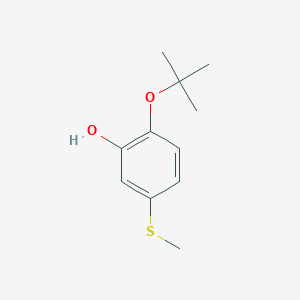 molecular formula C11H16O2S B14837527 2-(Tert-butoxy)-5-(methylsulfanyl)phenol 