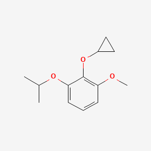 molecular formula C13H18O3 B14837539 2-Cyclopropoxy-1-isopropoxy-3-methoxybenzene 