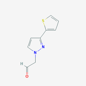 molecular formula C9H8N2OS B1483754 2-(3-(thiophen-2-yl)-1H-pyrazol-1-yl)acetaldehyde CAS No. 2090267-44-8