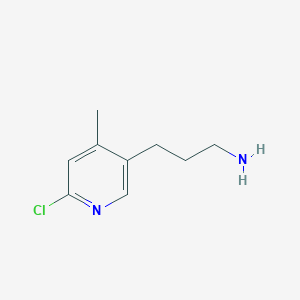 molecular formula C9H13ClN2 B14837546 3-(6-Chloro-4-methylpyridin-3-YL)propan-1-amine 