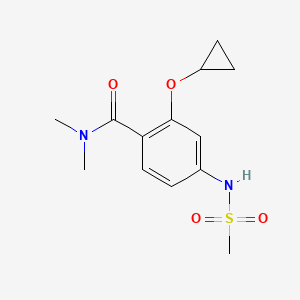 molecular formula C13H18N2O4S B14837553 2-Cyclopropoxy-N,N-dimethyl-4-(methylsulfonamido)benzamide 