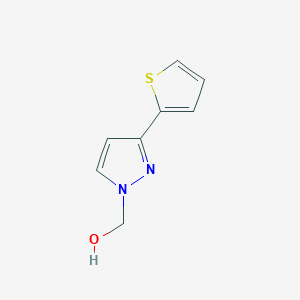 molecular formula C8H8N2OS B1483756 (3-(噻吩-2-基)-1H-吡唑-1-基)甲醇 CAS No. 2092473-83-9