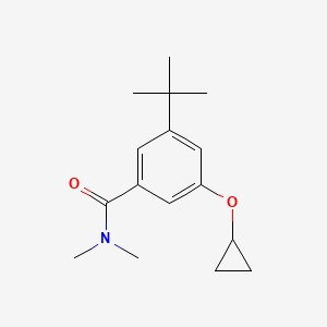 molecular formula C16H23NO2 B14837565 3-Tert-butyl-5-cyclopropoxy-N,N-dimethylbenzamide 