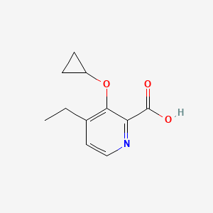 molecular formula C11H13NO3 B14837584 3-Cyclopropoxy-4-ethylpicolinic acid 