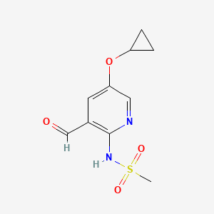 N-(5-Cyclopropoxy-3-formylpyridin-2-YL)methanesulfonamide