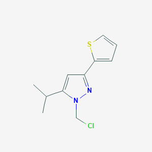 molecular formula C11H13ClN2S B1483760 1-(chloromethyl)-5-isopropyl-3-(thiophen-2-yl)-1H-pyrazole CAS No. 2091214-85-4