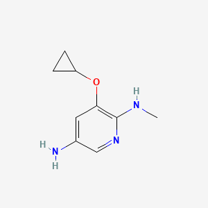 molecular formula C9H13N3O B14837600 3-Cyclopropoxy-N2-methylpyridine-2,5-diamine 