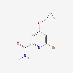 molecular formula C10H11BrN2O2 B14837607 6-Bromo-4-cyclopropoxy-N-methylpicolinamide 