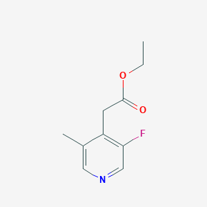 molecular formula C10H12FNO2 B14837627 Ethyl 3-fluoro-5-methylpyridine-4-acetate 