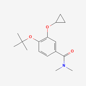 molecular formula C16H23NO3 B14837630 4-Tert-butoxy-3-cyclopropoxy-N,N-dimethylbenzamide 