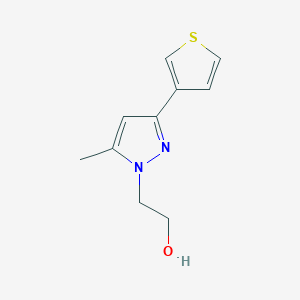 molecular formula C10H12N2OS B1483764 2-(5-methyl-3-(thiophen-3-yl)-1H-pyrazol-1-yl)ethan-1-ol CAS No. 2090968-66-2