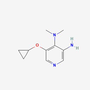 molecular formula C10H15N3O B14837645 5-Cyclopropoxy-N4,N4-dimethylpyridine-3,4-diamine 