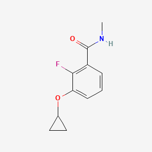 molecular formula C11H12FNO2 B14837647 3-Cyclopropoxy-2-fluoro-N-methylbenzamide 