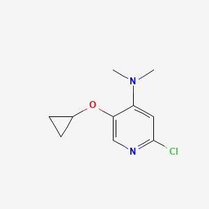 molecular formula C10H13ClN2O B14837660 2-Chloro-5-cyclopropoxy-N,N-dimethylpyridin-4-amine 