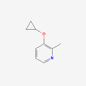 molecular formula C9H11NO B14837674 3-Cyclopropoxy-2-methylpyridine 