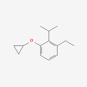 molecular formula C14H20O B14837676 1-Cyclopropoxy-3-ethyl-2-isopropylbenzene 