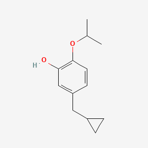 molecular formula C13H18O2 B14837687 5-(Cyclopropylmethyl)-2-isopropoxyphenol 