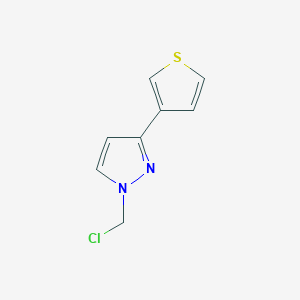 molecular formula C8H7ClN2S B1483770 1-(chloromethyl)-3-(thiophen-3-yl)-1H-pyrazole CAS No. 2092563-00-1