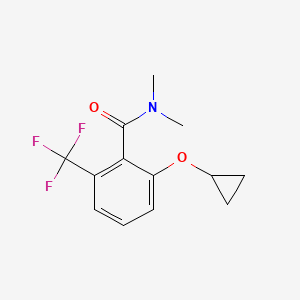 molecular formula C13H14F3NO2 B14837729 2-Cyclopropoxy-N,N-dimethyl-6-(trifluoromethyl)benzamide CAS No. 1243310-71-5