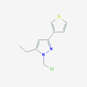 molecular formula C10H11ClN2S B1483775 1-(chloromethyl)-5-ethyl-3-(thiophen-3-yl)-1H-pyrazole CAS No. 2091652-69-4
