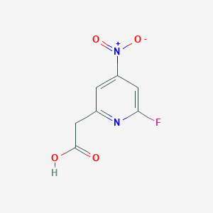 molecular formula C7H5FN2O4 B14837753 (6-Fluoro-4-nitropyridin-2-YL)acetic acid 