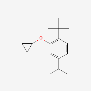 molecular formula C16H24O B14837765 1-Tert-butyl-2-cyclopropoxy-4-isopropylbenzene 