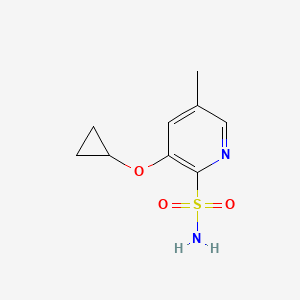 molecular formula C9H12N2O3S B14837768 3-Cyclopropoxy-5-methylpyridine-2-sulfonamide 