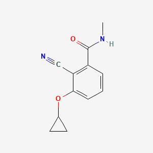 molecular formula C12H12N2O2 B14837775 2-Cyano-3-cyclopropoxy-N-methylbenzamide 