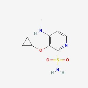 molecular formula C9H13N3O3S B14837792 3-Cyclopropoxy-4-(methylamino)pyridine-2-sulfonamide 