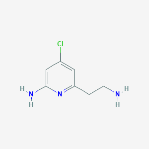 molecular formula C7H10ClN3 B14837796 6-(2-Aminoethyl)-4-chloropyridin-2-amine CAS No. 1393552-68-5