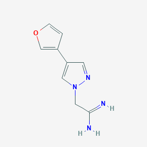 molecular formula C9H10N4O B1483780 2-(4-(呋喃-3-基)-1H-吡唑-1-基)乙酰胺 CAS No. 2098022-95-6