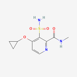 molecular formula C10H13N3O4S B14837808 4-Cyclopropoxy-N-methyl-3-sulfamoylpicolinamide 