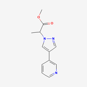 molecular formula C12H13N3O2 B1483783 methyl 2-(4-(pyridin-3-yl)-1H-pyrazol-1-yl)propanoate CAS No. 2098087-29-5