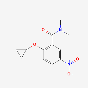 molecular formula C12H14N2O4 B14837831 2-Cyclopropoxy-N,N-dimethyl-5-nitrobenzamide 