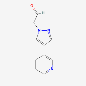 molecular formula C10H9N3O B1483784 2-(4-(pyridin-3-yl)-1H-pyrazol-1-yl)acetaldehyde CAS No. 2092102-65-1