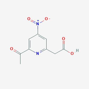 (6-Acetyl-4-nitropyridin-2-YL)acetic acid