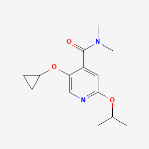 molecular formula C14H20N2O3 B14837875 5-Cyclopropoxy-2-isopropoxy-N,N-dimethylisonicotinamide 