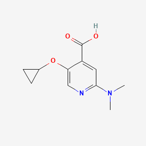 5-Cyclopropoxy-2-(dimethylamino)isonicotinic acid