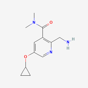 2-(Aminomethyl)-5-cyclopropoxy-N,N-dimethylnicotinamide