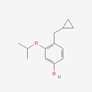 molecular formula C13H18O2 B14837936 4-(Cyclopropylmethyl)-3-isopropoxyphenol 