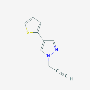molecular formula C10H8N2S B1483795 1-(prop-2-yn-1-yl)-4-(thiophen-2-yl)-1H-pyrazole CAS No. 2098046-36-5