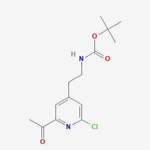 Tert-butyl 2-(2-acetyl-6-chloropyridin-4-YL)ethylcarbamate