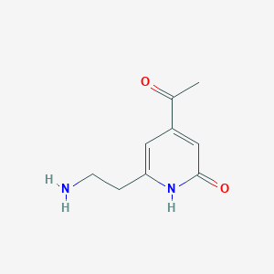 1-[2-(2-Aminoethyl)-6-hydroxypyridin-4-YL]ethanone