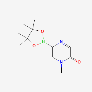 molecular formula C11H17BN2O3 B14837973 1-Methyl-5-(4,4,5,5-tetramethyl-1,3,2-dioxaborolan-2-YL)pyrazin-2(1H)-one 