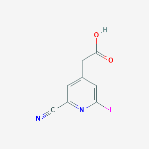 molecular formula C8H5IN2O2 B14837989 (2-Cyano-6-iodopyridin-4-YL)acetic acid 