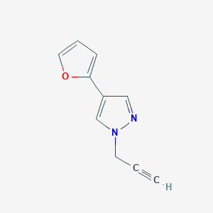 molecular formula C10H8N2O B1483799 4-(呋喃-2-基)-1-(丙-2-炔-1-基)-1H-吡唑 CAS No. 2098019-07-7
