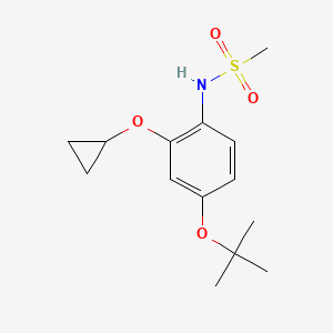 molecular formula C14H21NO4S B14837996 N-(4-Tert-butoxy-2-cyclopropoxyphenyl)methanesulfonamide 