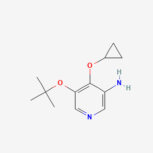 molecular formula C12H18N2O2 B14837997 5-Tert-butoxy-4-cyclopropoxypyridin-3-amine 