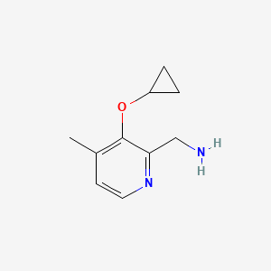 molecular formula C10H14N2O B14838002 (3-Cyclopropoxy-4-methylpyridin-2-YL)methanamine 