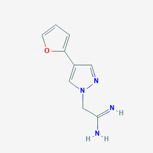 2-(4-(furan-2-yl)-1H-pyrazol-1-yl)acetimidamide